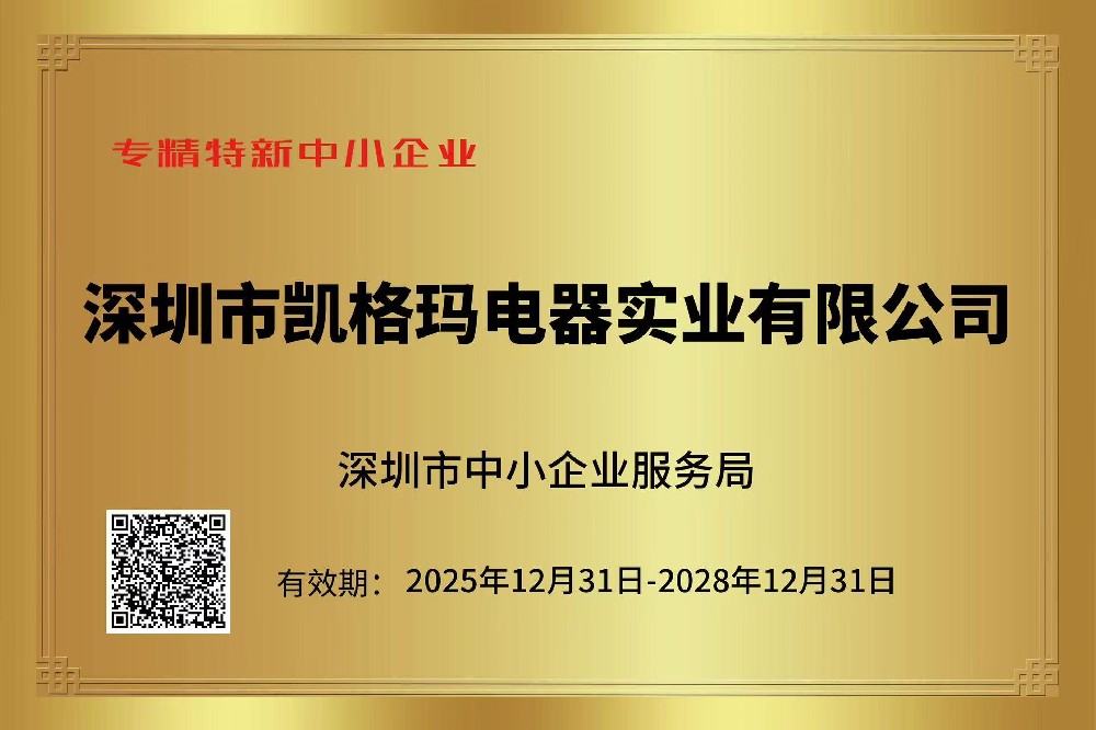 祝贺凯格玛电器通过专精特新企业
